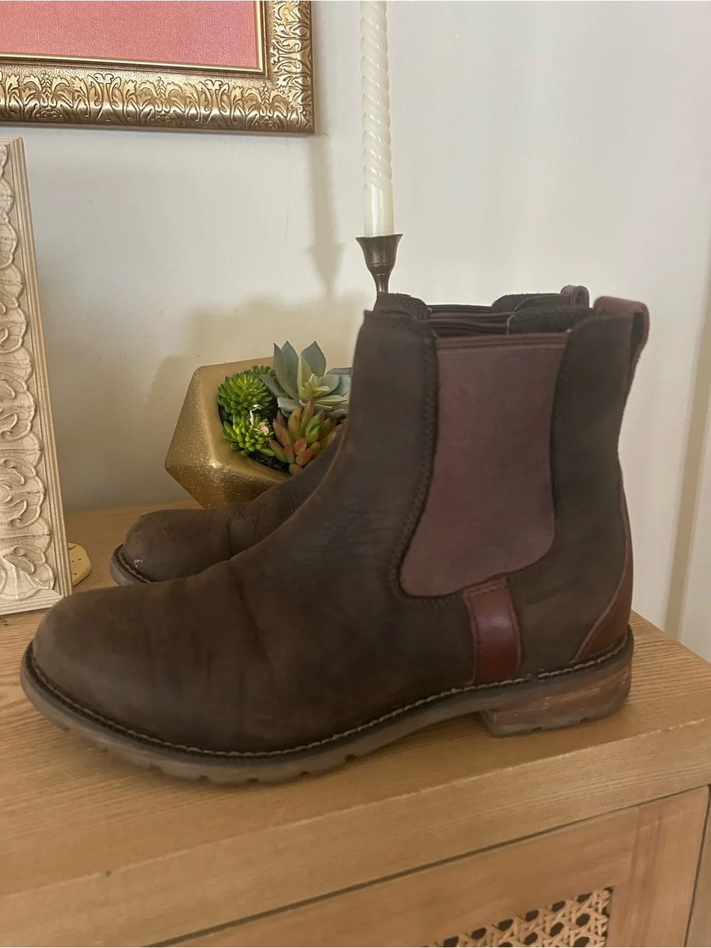 Ariat Women's Wexford H2O Waterproof Chelsea Boots Leather Java Brown Size 6.5B